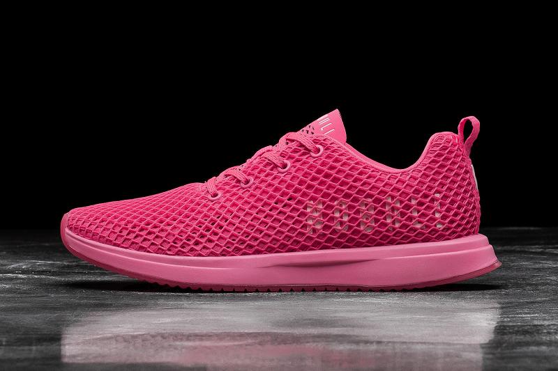 Men's Nobull Neon Mesh Running Shoes Pink | SG O2095K